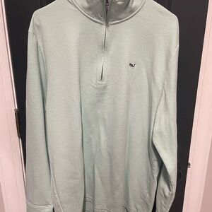 Vineyard Vines Men's Mint Zip-Up Sweater